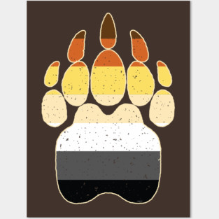 Bear Brotherhood Flag Paw Gay Pride Posters and Art