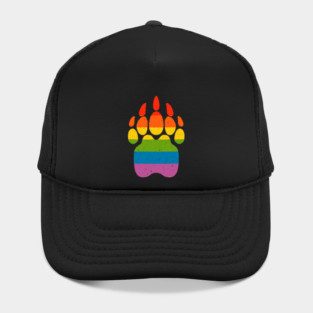 Bear Rainbow Flag Paw Gay Pride Hat