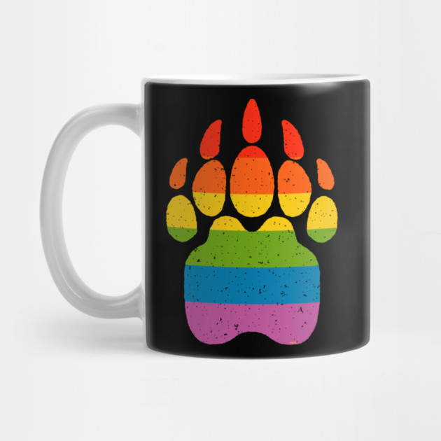 Bear Rainbow Flag Paw Gay Pride by creative