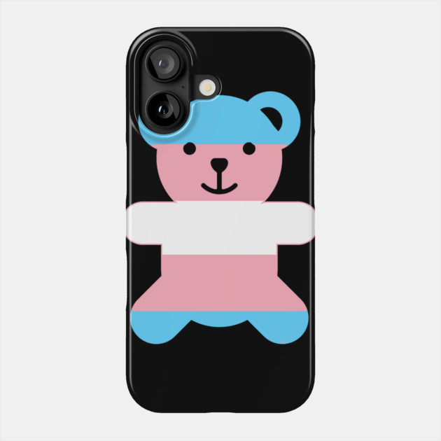Trans Flag Bear Transgender Pride Phone Case by creative