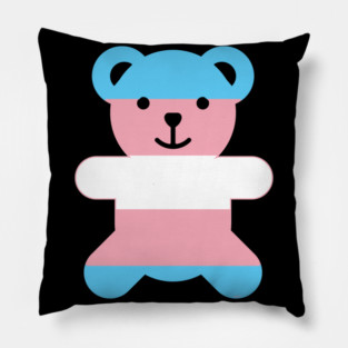 Trans Flag Bear Transgender Pride Pillow