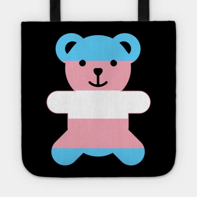 Trans Flag Bear Transgender Pride Tote by creative