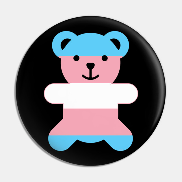 Trans Flag Bear Transgender Pride Pin by creative