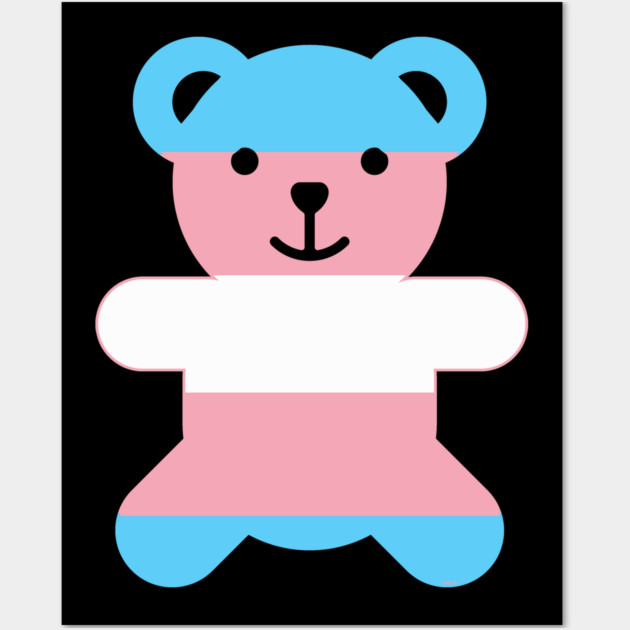 Trans Flag Bear Transgender Pride Wall Art by creative