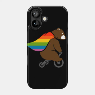 Bear Rainbow Flag Hero Bear Gay Pride Phone Case