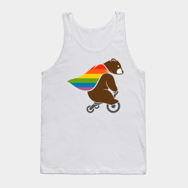 Bear Rainbow Flag Hero Bear Gay Pride Tank Top by creative
