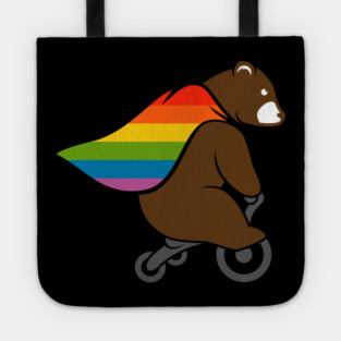 Bear Rainbow Flag Hero Bear Gay Pride Tote