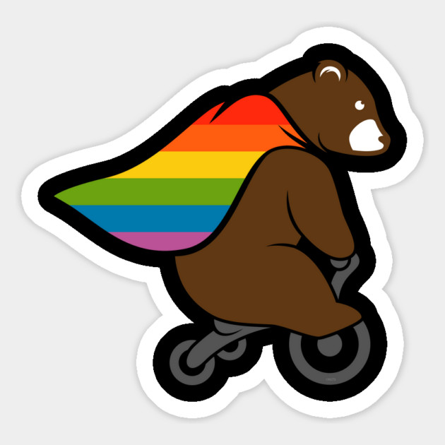 Bear Rainbow Flag Hero Bear Gay Pride Magnet by creative