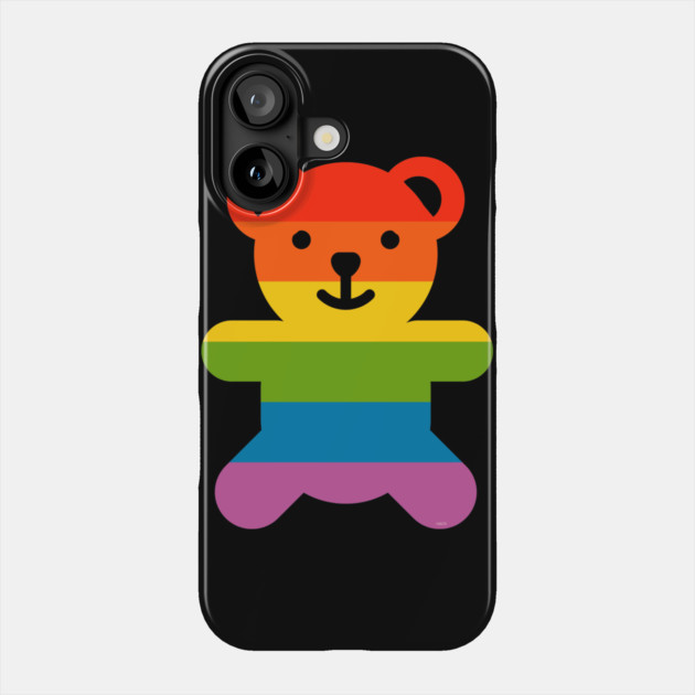 Rainbow Pride Flag Bear Gay Phone Case by creative