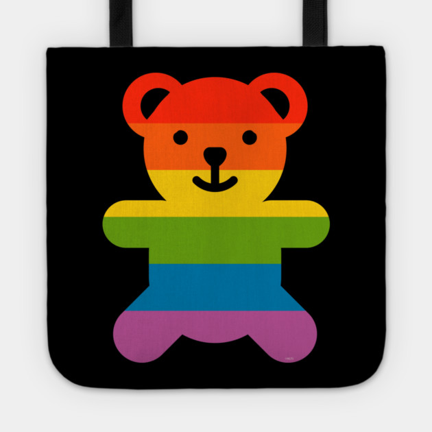 Rainbow Pride Flag Bear Gay Tote by creative
