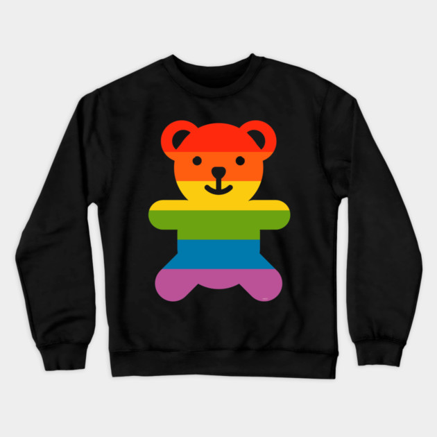 Rainbow Pride Flag Bear Gay Crewneck Sweatshirt by creative