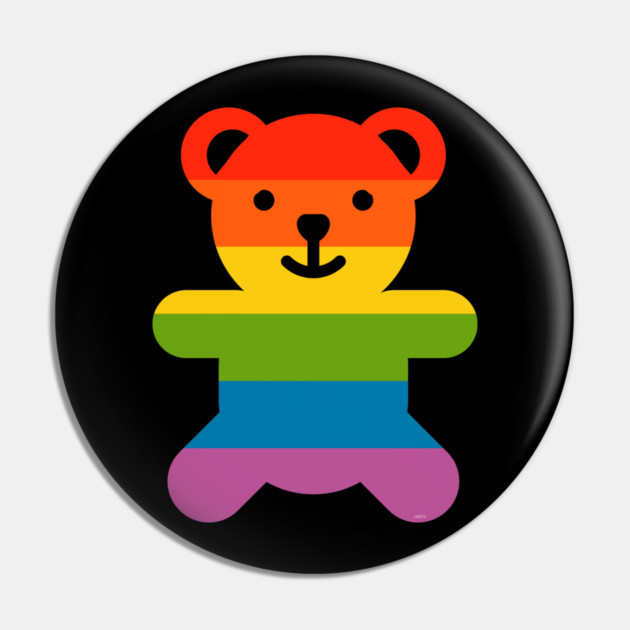 Rainbow Pride Flag Bear Gay Pin by creative