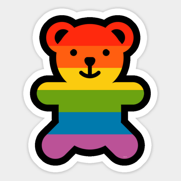 Rainbow Pride Flag Bear Gay Magnet by creative