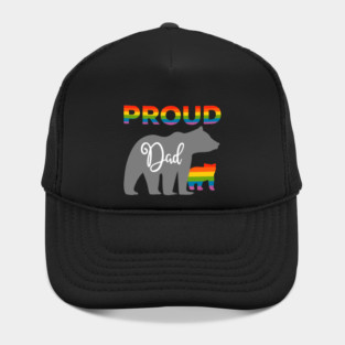 Rainbow Pride Flag Bear Proud Father and Gay Cub Hat