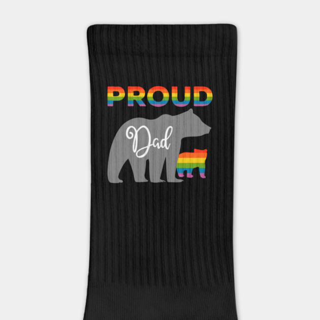 Rainbow Pride Flag Bear Proud Father and Gay Cub by creative