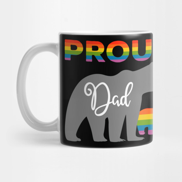 Rainbow Pride Flag Bear Proud Father and Gay Cub by creative