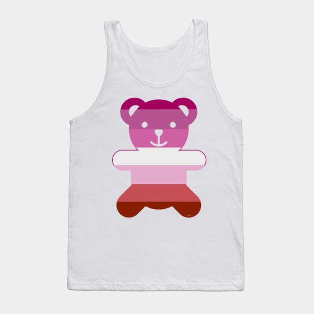 Lesbian Flag Bear Pride Tank Top by creative