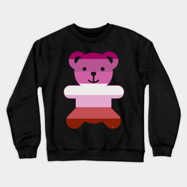 Lesbian Flag Bear Pride Crewneck Sweatshirt by creative