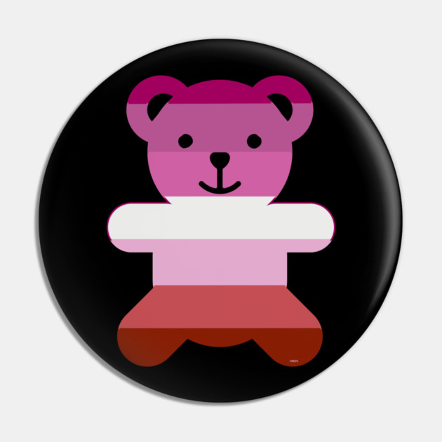 Lesbian Flag Bear Pride Pin by creative