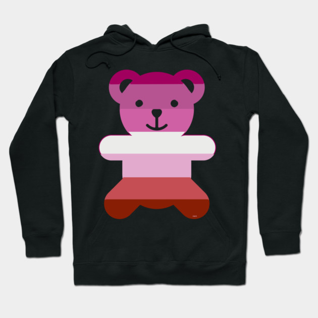Lesbian Flag Bear Pride Hoodie by creative