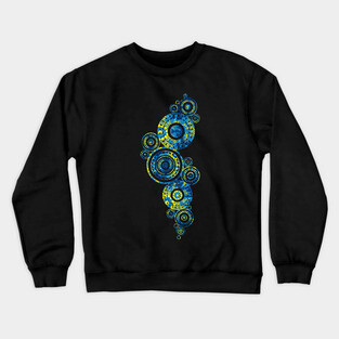 Aboriginal Art - Paisley Circles Crewneck Sweatshirt