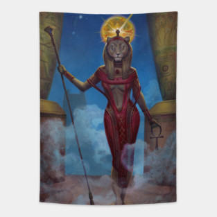 Egyptian Goddess Sekhmet Tapestry