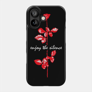 Enjoy The Silence - Red Phone Case