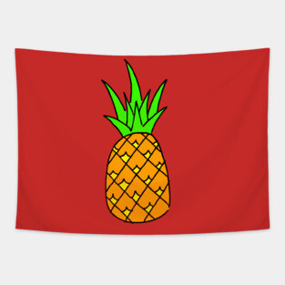 Pineapple!  cartoon tropical fruit Tapestry