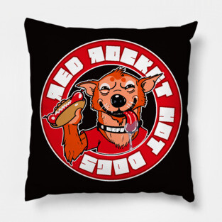 Red Rocket Hot Dogs Pillow
