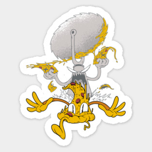 Pizza Slicer Attack Sticker