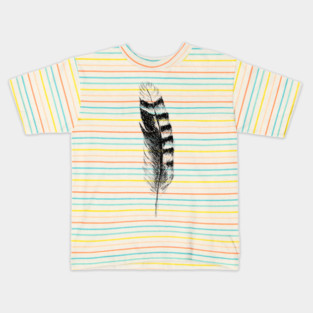 Jay Feather Print Kids T-Shirt