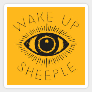 Wake Up Sheeple / Conspiracy Theorist Design Sticker