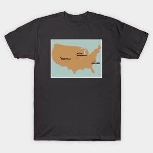 Simpsons Monorail Map T-Shirt