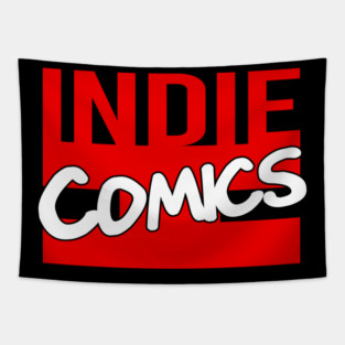 Indie Comics Logo Tapestry