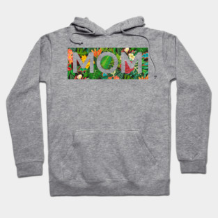 Mom, Mothers Day Gift, Tropical Floral Pattern Hoodie