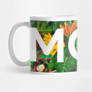 Mom, Mothers Day Gift, Tropical Floral Pattern Mug