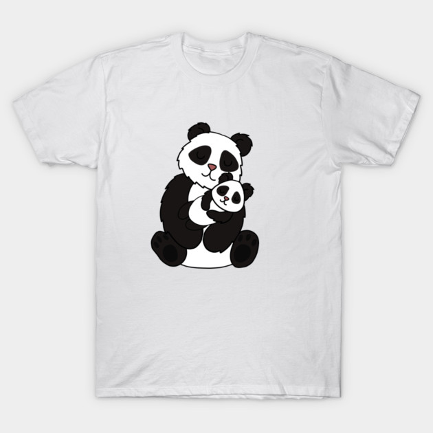 Cute Panda Bear Love Mom and Cub T-Shirt by logiamerch
