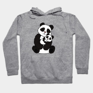 Cute Panda Bear Love Mom and Cub Hoodie