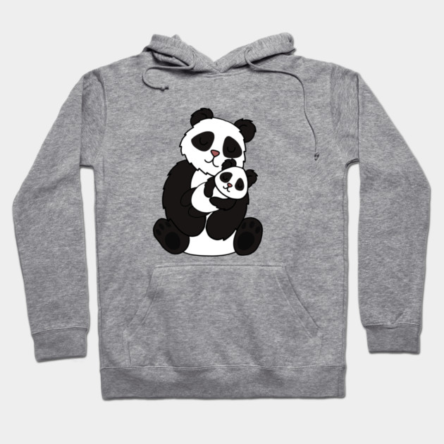 Cute Panda Bear Love Mom and Cub Hoodie by logiamerch