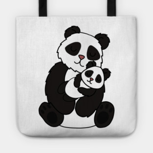 Cute Panda Bear Love Mom and Cub Tote
