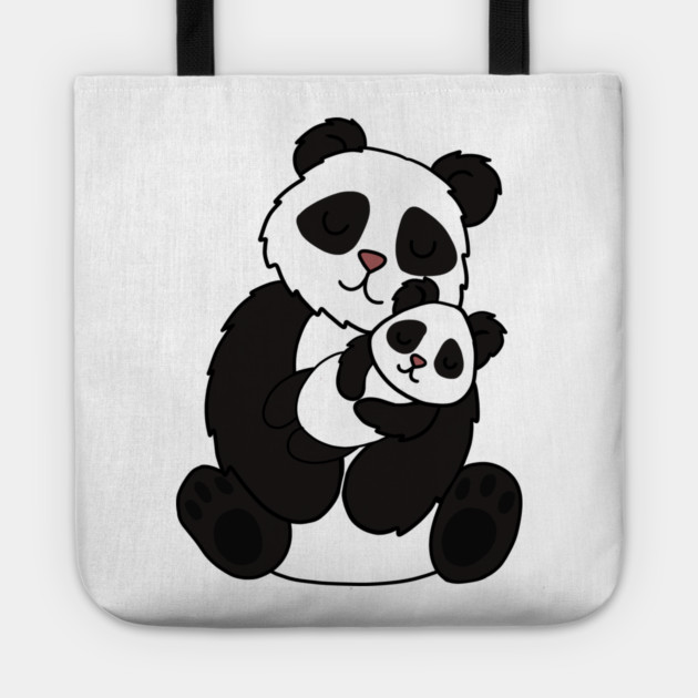 Cute Panda Bear Love Mom and Cub Tote by logiamerch