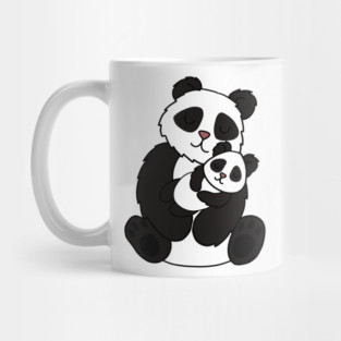 Cute Panda Bear Love Mom and Cub Mug
