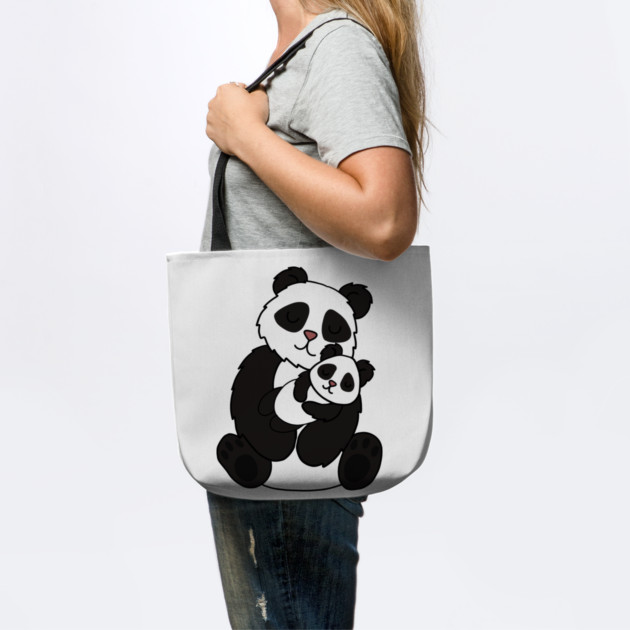 Cute Panda Bear Love Mom and Cub by logiamerch