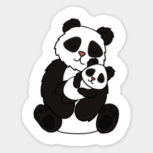 Cute Panda Bear Love Mom and Cub Magnet