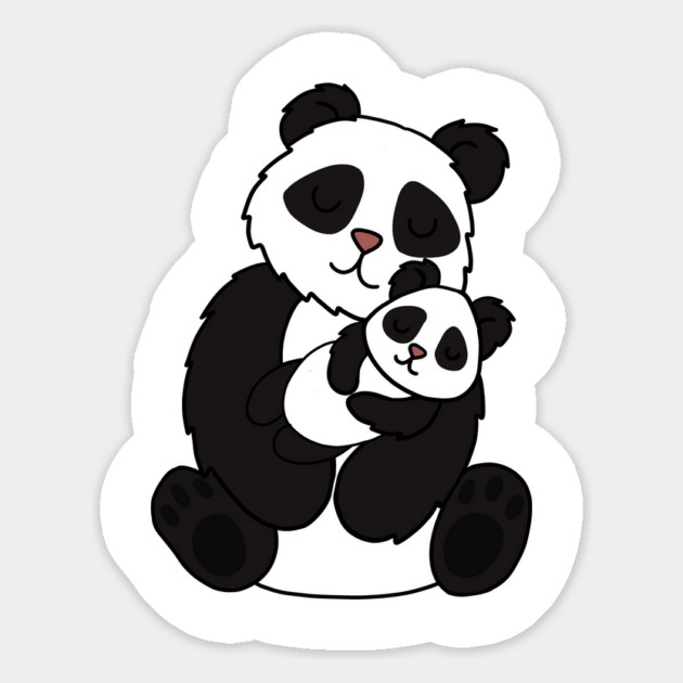 Cute Panda Bear Love Mom and Cub Magnet by logiamerch