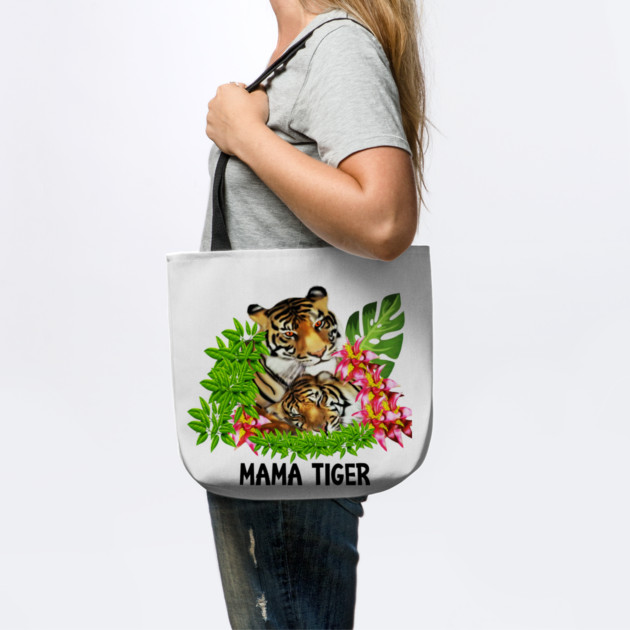 Tiger Mom with Cub Tropical Animal by logiamerch