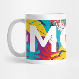 Mom, Mothers Day Gift, Tropical Floral Pattern Mug