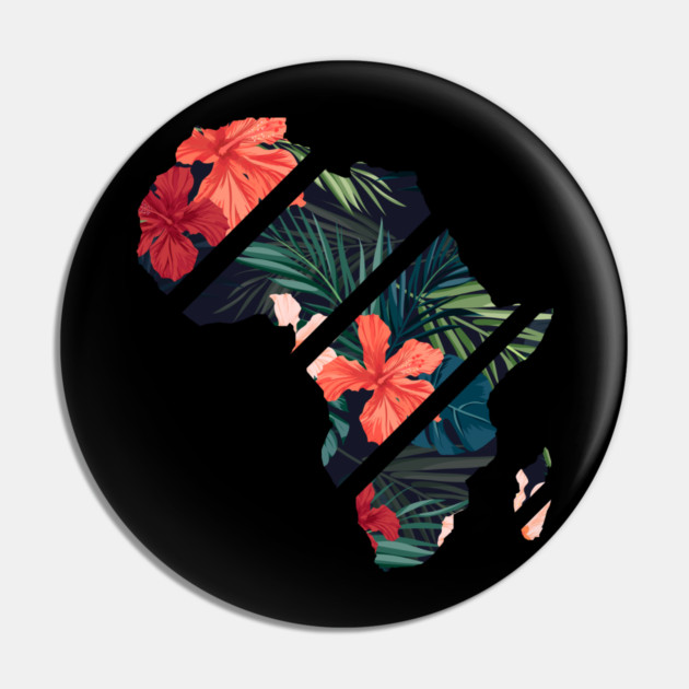 Africa Map Tropical Floral Patterns, African Pin by logiamerch