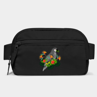 African Parrot, Tropical bird Floral Bag