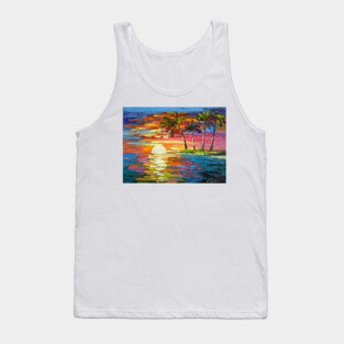 Dawn and palm trees Tank Top